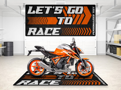 Designed Pit Mat for KTM Motorcycle (Let's Go To Race) - MM7212