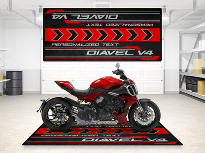 Designed Pit Mat for Ducati Diavel V4 Motorcycle - MM7170