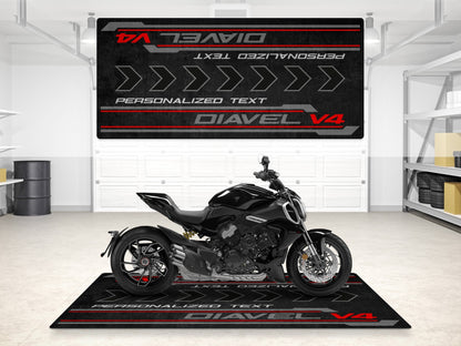 Designed Pit Mat for Ducati Diavel V4 Motorcycle - MM7170