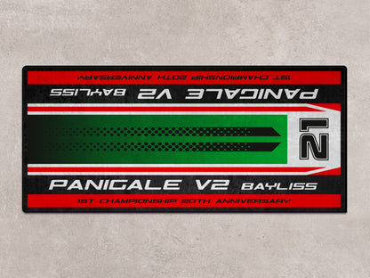 Designed Pit Mat for Ducati Panigale V2 Bayliss 1st Championship 20th Anniversary Motorcycle - MM7193