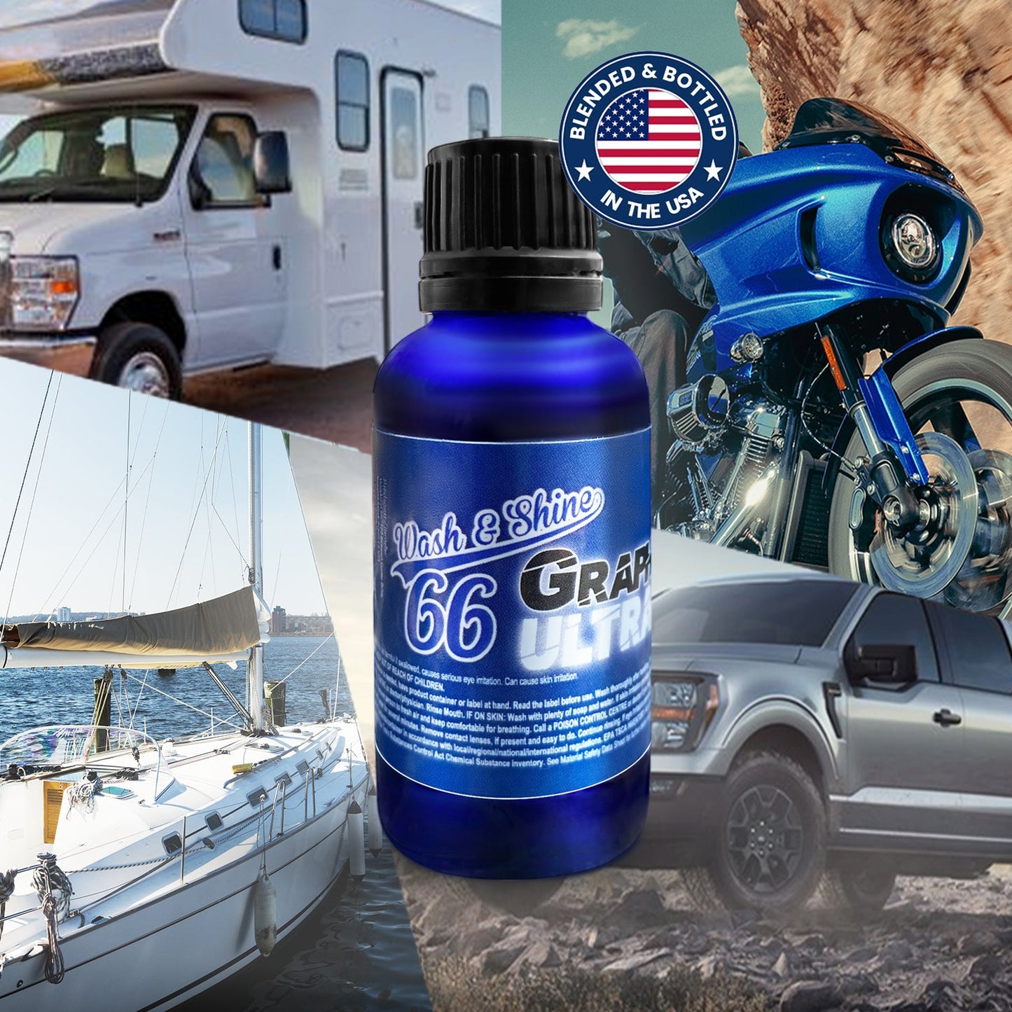 Wash&Shine 66 Graphene infused Ceramic Coating with UV Trace Technology – 10H Protection & Shine 1 fl.oz.
