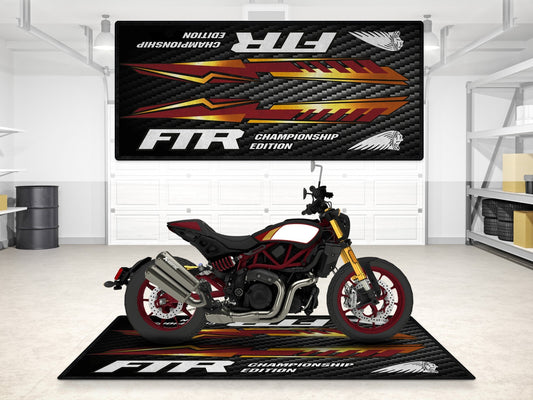 Designed Pit Mat for Indian FTR Championship Edition Motorcycle - MM7319