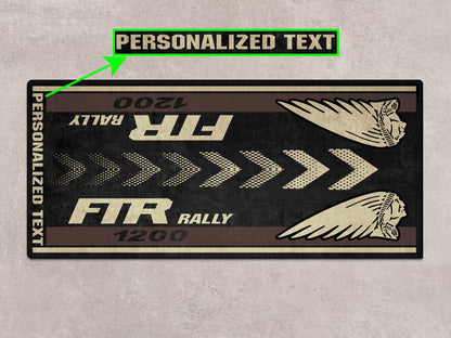 Designed Pit Mat for Indian FTR Rally 1200 Motorcycle - MM7318