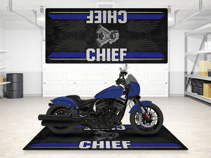Designed Pit Mat for Indian Sport Chief Motorcycle - MM7325