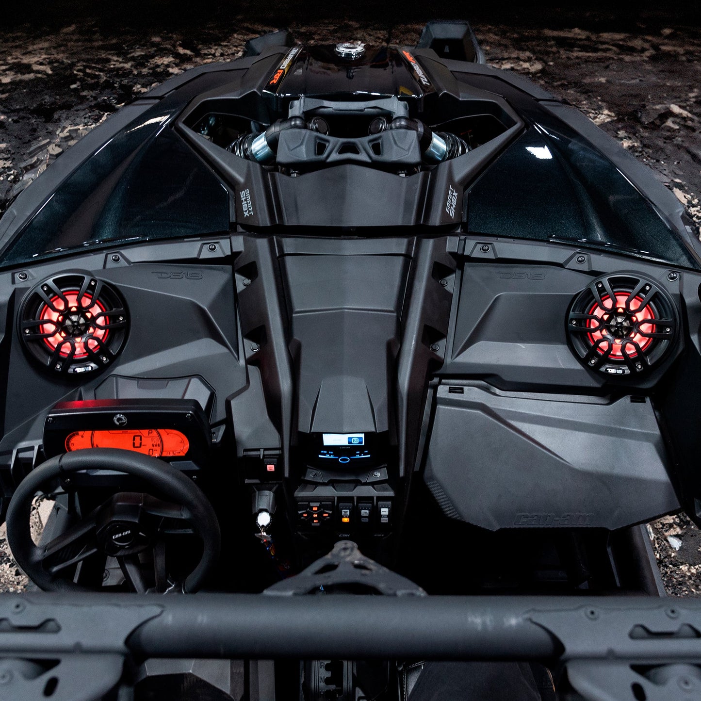 Can-Am Maverick X3 Dashboard Panel Loaded with 6.5" Speaker and RGB Lights