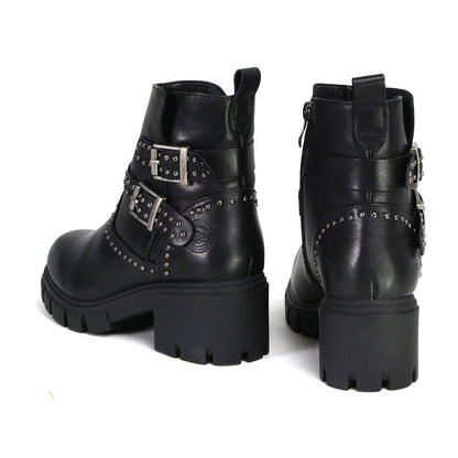 Milwaukee Leather Women's Siren Premium Black Studded Fashion Boots w/ Side Zippers MBL9446