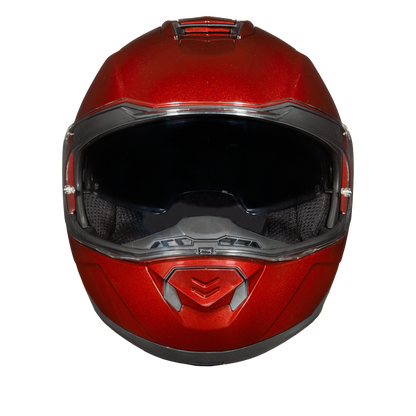Daytona Glide Modular Motorcycle Helmet - DOT Approved, Bluetooth Ready, Dual Visor, Men/Women/Youth - Black Cherry