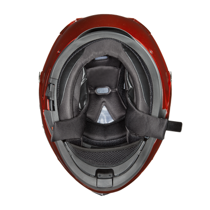 Daytona Glide Modular Motorcycle Helmet - DOT Approved, Bluetooth Ready, Dual Visor, Men/Women/Youth - Black Cherry