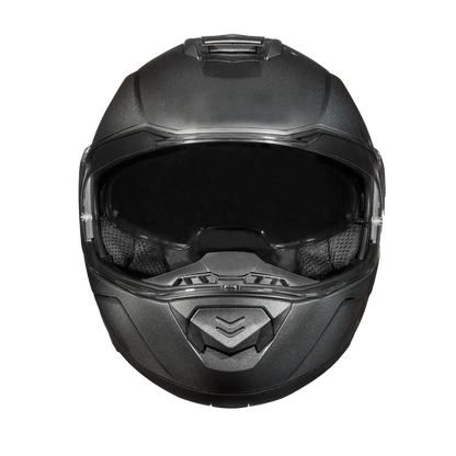Daytona Glide Modular Motorcycle Helmet - DOT Approved, Bluetooth Ready, Dual Visor, Men/Women/Youth - Gun Metal Grey Metallic