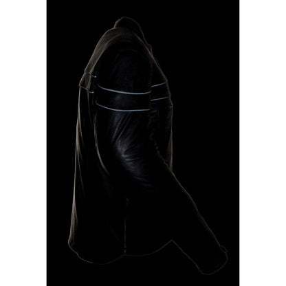 Milwaukee Leather ML1408 Men's Black 'Savage' Sporty Crossover Leather Jacket