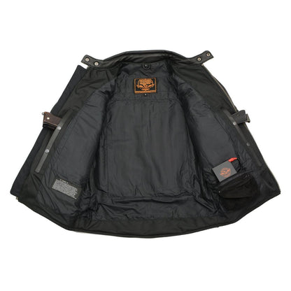 Milwaukee Leather MLM1514SET All Season Black Premium Leather Motorcycle Riders Jacket w/ Heated and Cool-Tec Technology