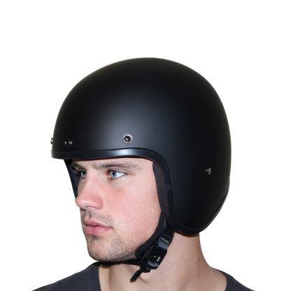 DOT Approved Daytona Cruiser Open Face Motorcycle Helmet - Men, Women & Youth - With Visor & Graphics - W/ Captain America