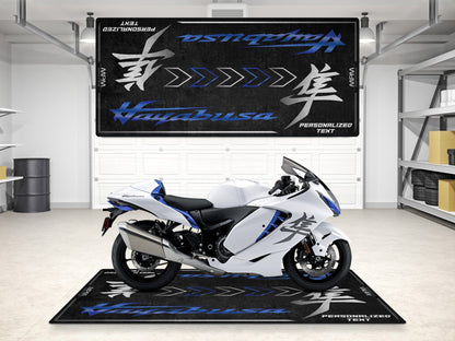 Designed Pit Mat for Suzuki Hayabusa Motorsport Motorcycle - MM7129