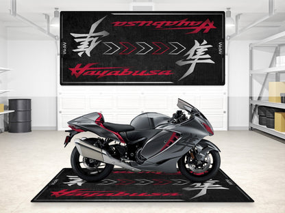 Designed Pit Mat for Suzuki Hayabusa Motorsport Motorcycle - MM7129