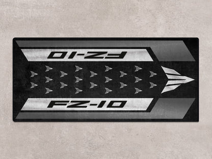 Designed Pit Mat for Yamaha FZ-10 Yellow & Black Motorcycle - MM7256