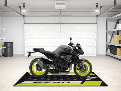 Designed Pit Mat for Yamaha FZ-10 Yellow & Black Motorcycle - MM7256